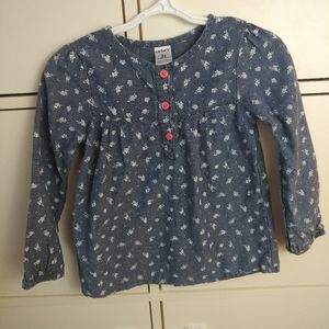 4/$20 Toddler girl Carter's floral blouse size 3T